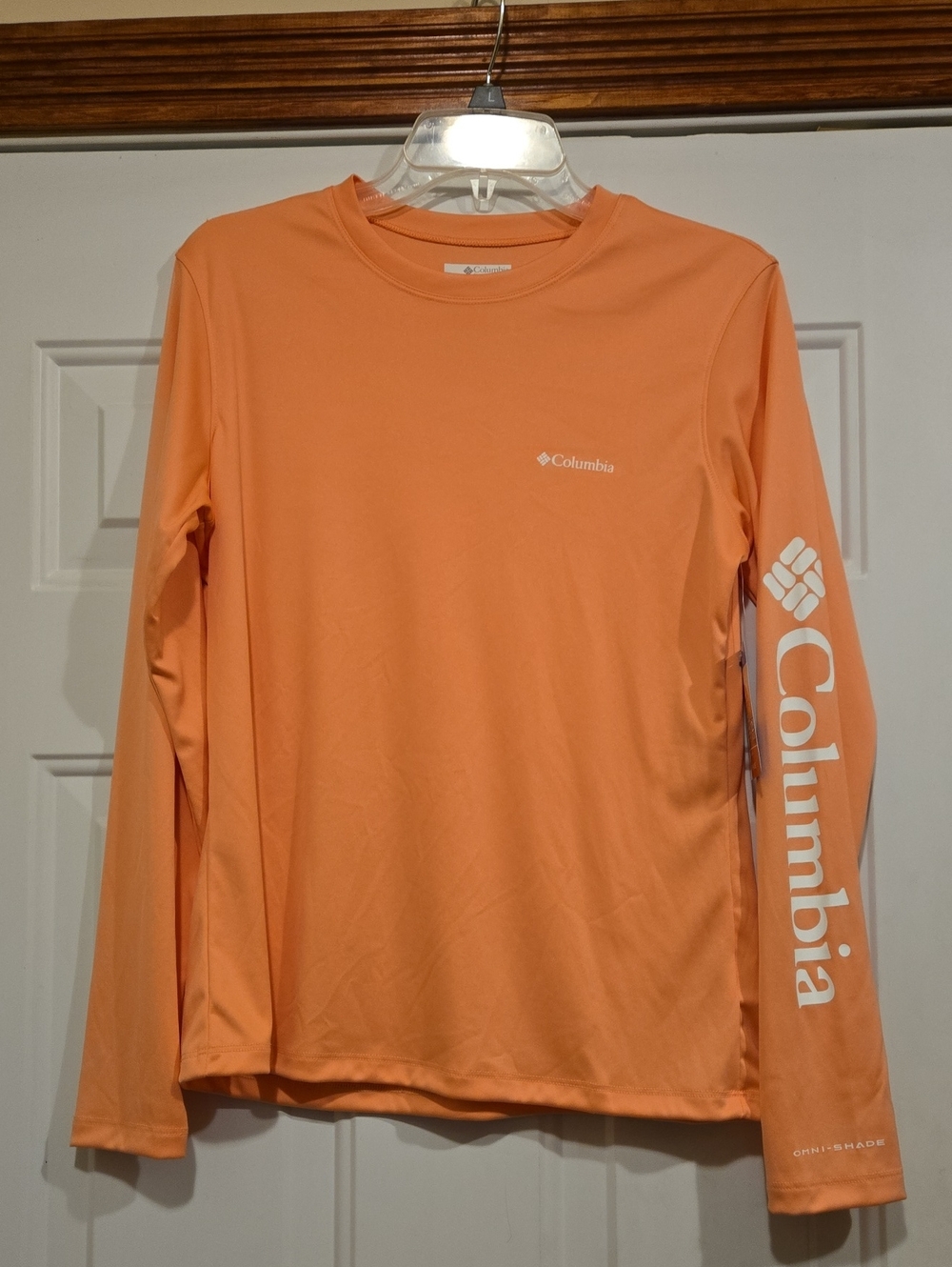 Columbia Rapid Creek Long Sleeve Shirt Omni Shade Sun Protection Coral Small
